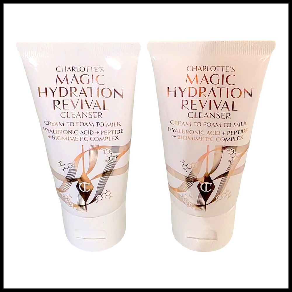 2 Charlotte Tilbury Magic Hydration Revival Cleanser 30ml Travel Size New